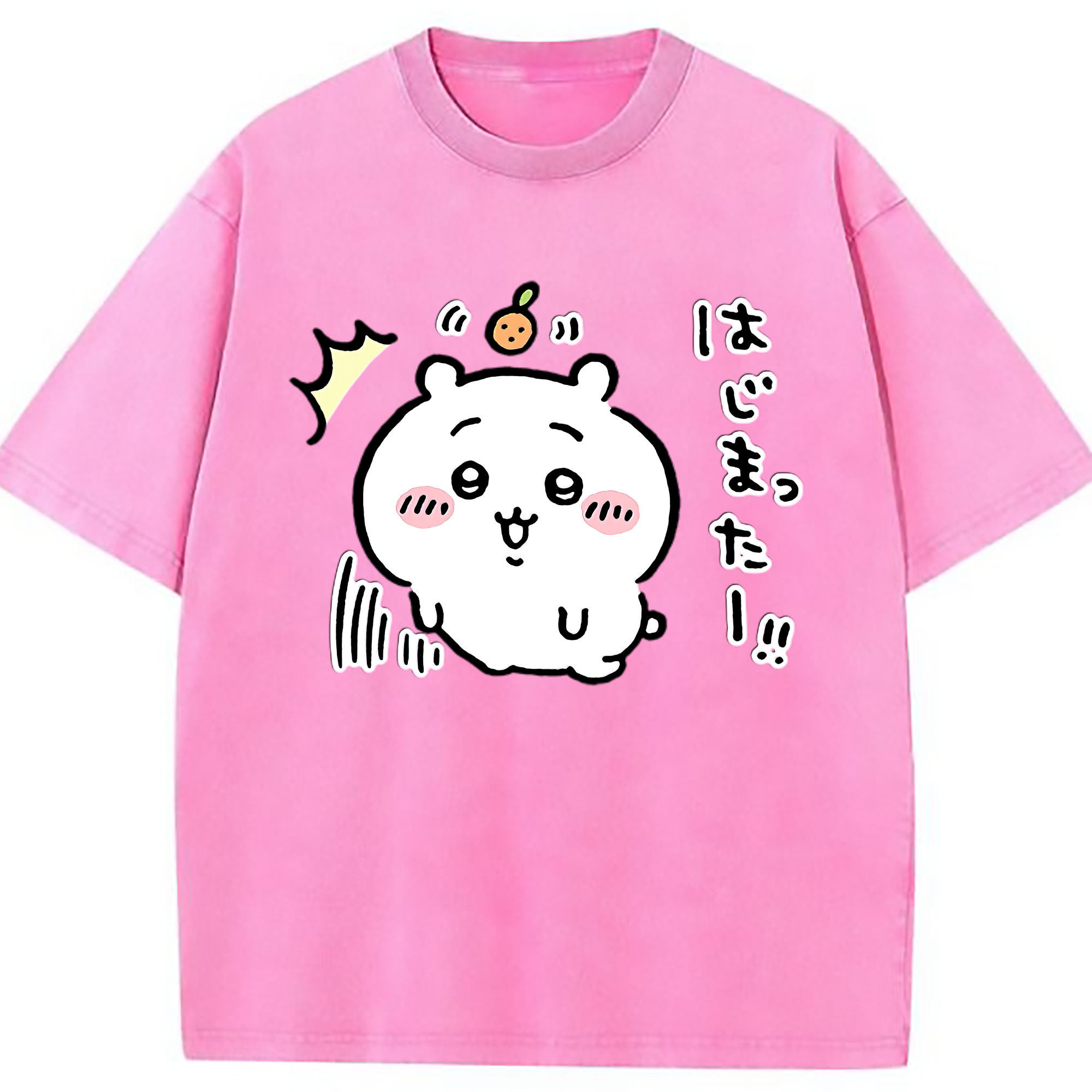 （画像用） ちいかわ ちいかわ Chii-kawa chiikawa 綿100% ヴィンテージ風 半袖Tシャツ（フロントプリント）